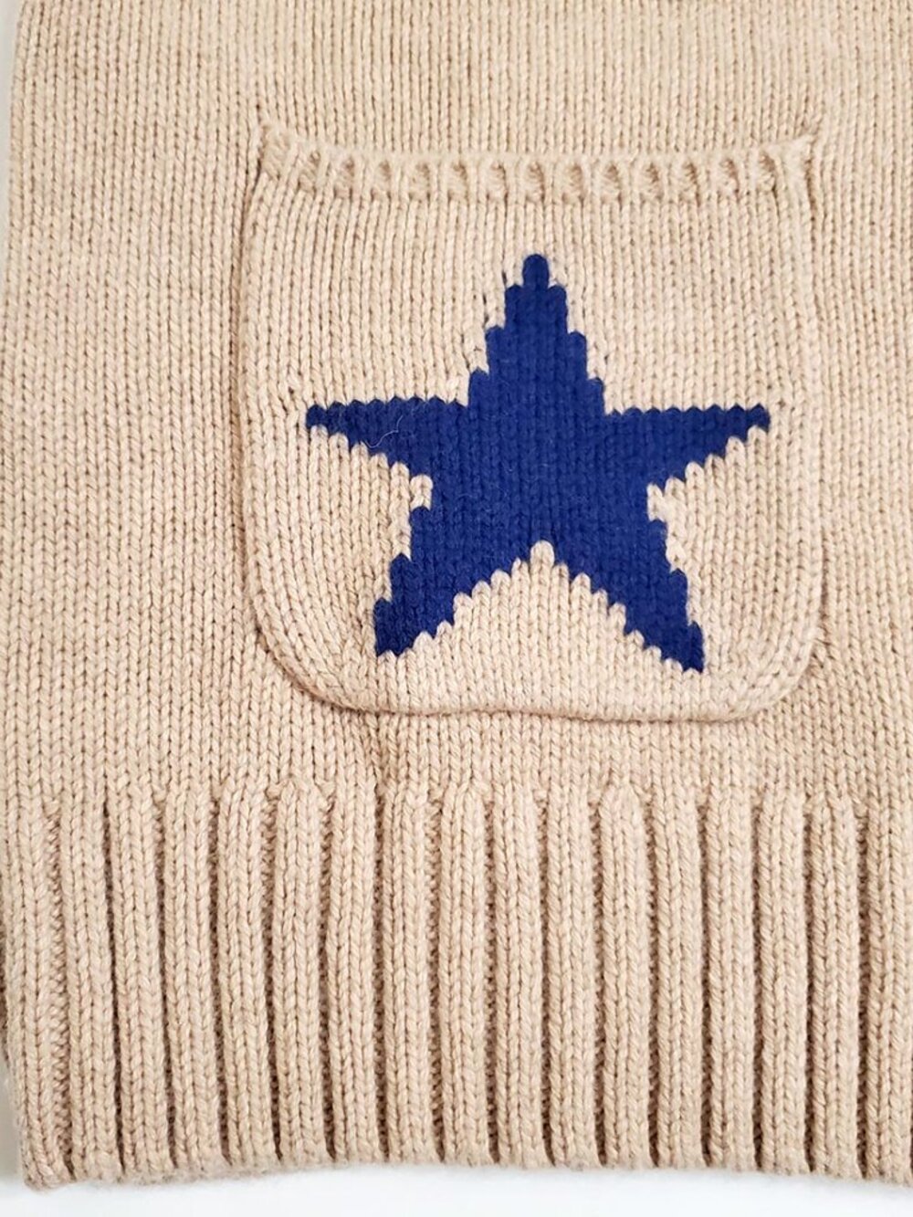 Rails Beige Zip Star Cardigan with Navy Stars - Picture 13 of 15